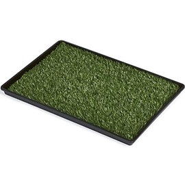 Mr. Peanut's Potty Place - Artificial Grass Puppy Pad for Dogs and Small Pets – Portable Training Pad with Tray (Medium)