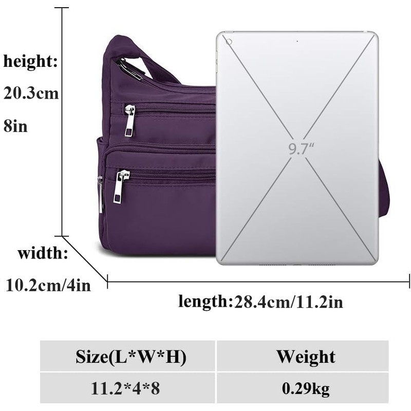 Cross Body Bag Women Lightweight Purses for Women Crossbody Water