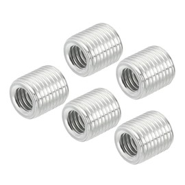sourcing map Pack of 5 Thread Reducing Nuts Insert M10 Male to M6 Female Adapter 10 mm Long Pipe Fitting Conversion Sleeves Reducer