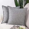 Madizz Set of 2 Linen Cushion Covers 16x16 inch, 40x40