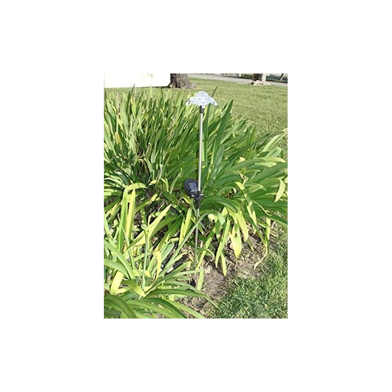 JAYXC HOME Set of 2 Clear Acrylic Turtle Solar Garden