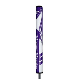SuperStroke Zenergy Tour 1.0 Putter Grip - Precision Control with Enhanced Spyne Technology and No-Taper Design for Consistent Hand Placement - Purple / White