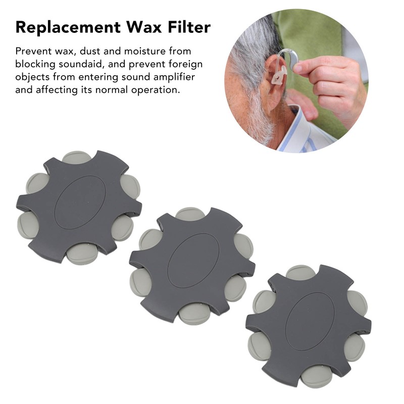 3pcs Replacement Wax Filter Dustproof Accessory Net Cover Sound Aid