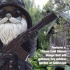 Better Office Products Garden Gnome Statue, 8" Height, Handcrafted Waterproof,