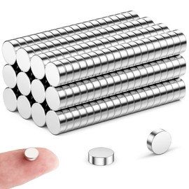 FINDMAG Pack of 50 6 mm x 2 mm Small Magnets Strong Magnets for Magnetic Board, Fridge Magnets, Pin Board Magnets Small, Mini Magnets Fridge, Whiteboard Magnets for Crafts, Parts Assembly
