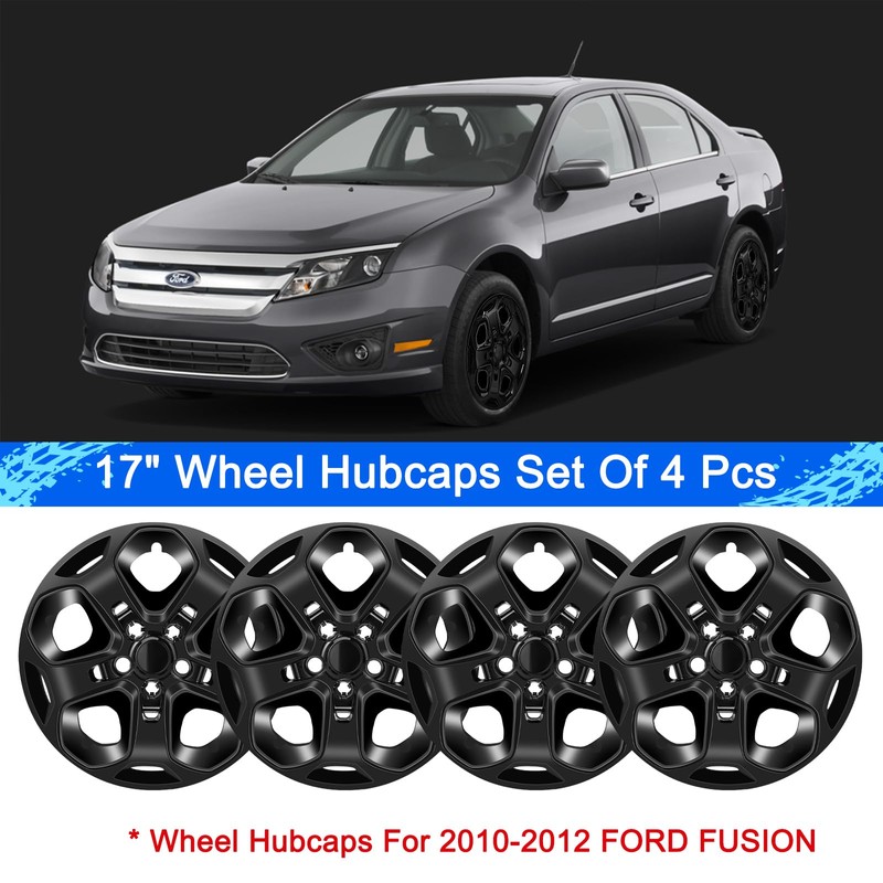 TULALUX Wheel Hubcaps Compatible with Ford Fusion 2010 2011 2012;