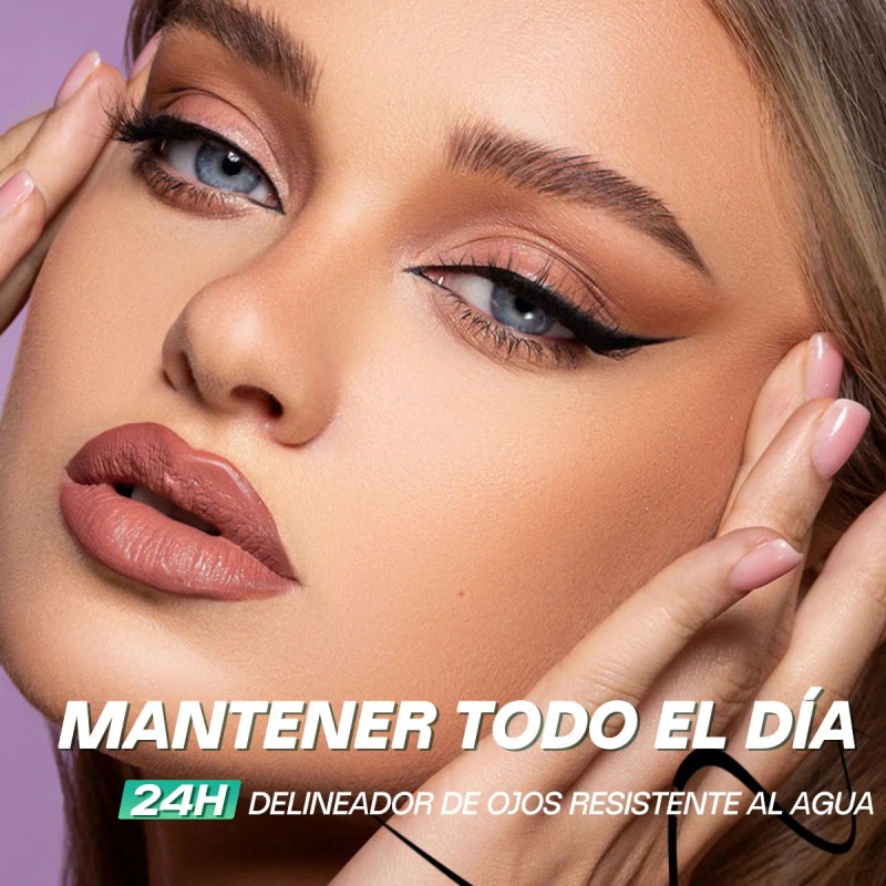 Minimeli Delineador De Ojos Plumín Indeleble Impermeable Negro