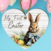 My First Easter Wooden Heart Plaque | Boy Rabbit Design