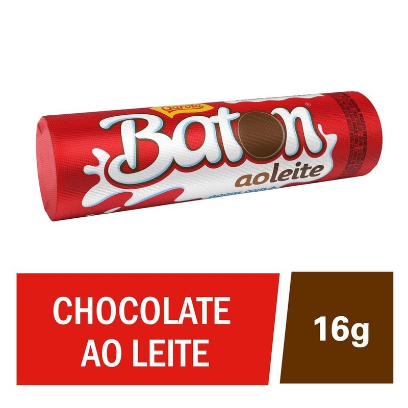 Milk Chocolate 30x0.56oz. - Chocolate ao Leite 30x16g - Baton