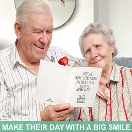 Funny Getting Older Birthday Card for Friends – You Can Cross Dying Young off Your List of Stuff to Worry About – Humorous 5"x7" Happy Birthday Card, Old Age Birthday Greeting Card, Crude Humor Gifts