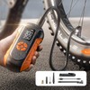 LISEN Electric Bike Pump Mini Tire Inflator Portable Air Compressor 150 PSI Cordless Bicycle Air Pump for Bike, Car, Motorcycle, Ball,Auto Shut-Off with Presta and Schrader Valve