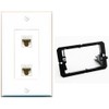 RiteAV 2 Port Cat6 Ethernet Wall Plate - 1 Gang