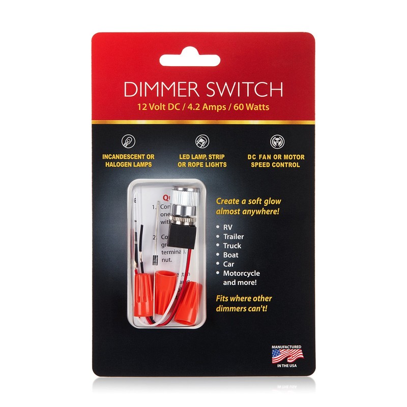 12 Volt DC Dimmer for LED, Halogen, Incandescent - RV,
