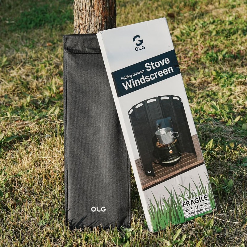 OLG Camp Stove Windscreen 23.6 inch Camping Shield (Tinplate) Wind