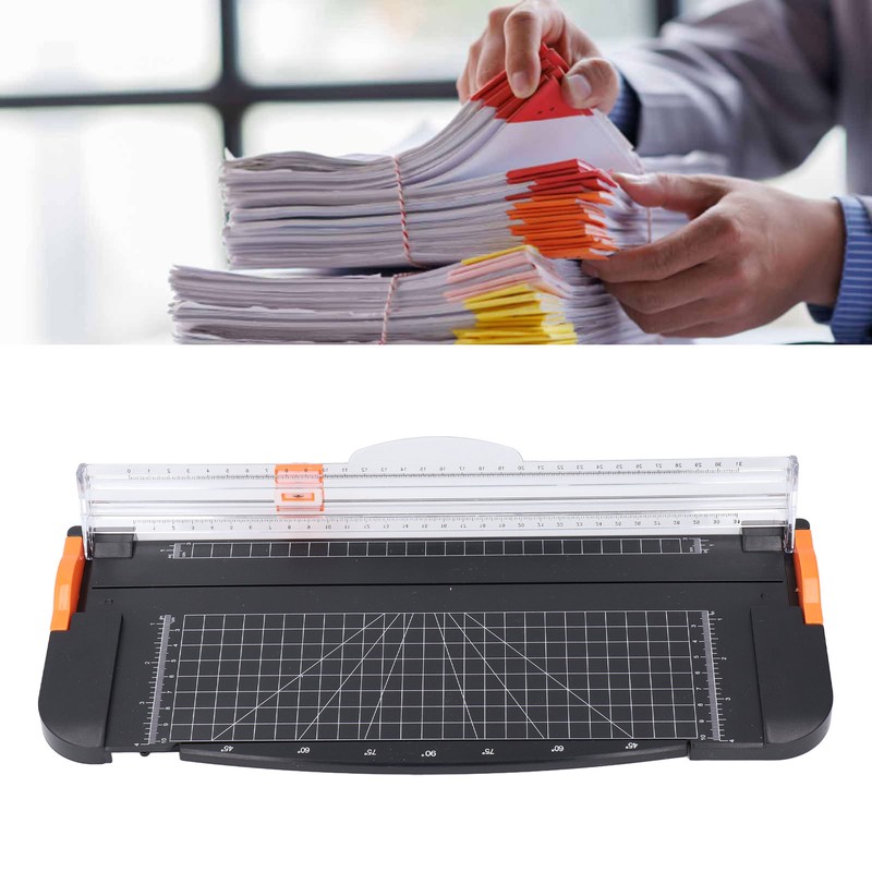 Paper Cutter 12in A4 Office Trimmer Crafting Scrapbooking Tool with