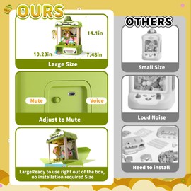 Skirfy Dinosaur Claw Machines for Kids,Electronic Arcade Game Vending Machine Toys with 34 Dinosaur Toys & Sound,Candy Dispenser Machine, Thanksgiving Birthday Gifts for Girls Boys