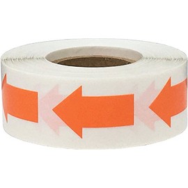 Color Coding Arrow Labels Hot Orange for Organizing Inventory 1 x 5/8 Inch 500 Total Adhesive Stickers