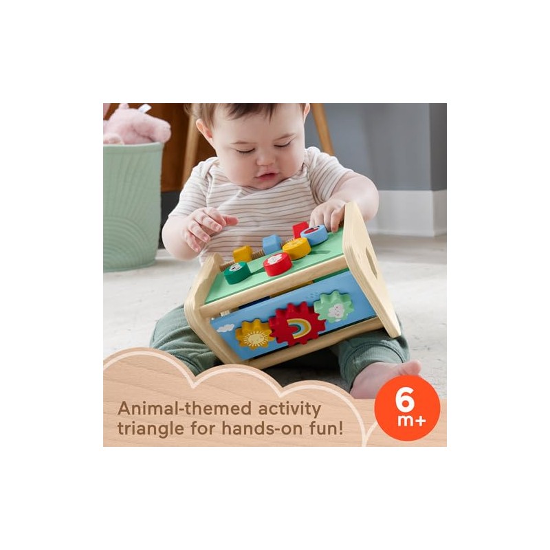Fisher-Price, Triángulo de Actividades de Madera, Juguete para Bebé, 6