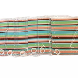 Unbranded Six Packs of 2 sheets 24X20 Striped Wrapping Paper w 7yds White Curling Ribbon