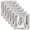TOFOREVO 5x5 Picture Frames Set of 6 Distressed White Wood