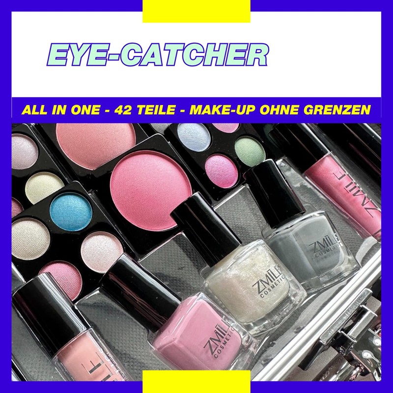Zmile Cosmetics Make-Up Case Eye-Catcher Pink Make-Up Set Cosmetics