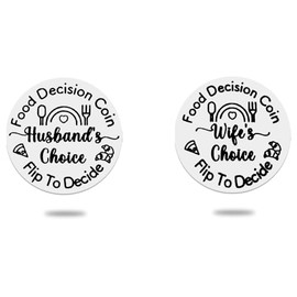 Sisadodo Birthday Gifts for Husband Wife Food Decision Coin for Couples Gifts for Wifey Hubby Wedding Gifts I Love You Gifts for Her Him Husband Wife Thinking of You Gift for Couples