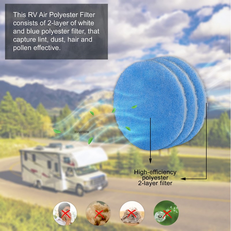 RV Air Conditioner Filter - RV 5.25" Round Air Duct