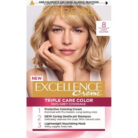 Set of 3 Excellence 8 Light Blonde Dyed and Colour for Hair