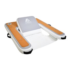 Need To Chill Inflatable Chair - Premium Outdoor Blow Up Seat Lounger for Boating, Beach, Lake, Pool - Includes Pump & Travel Bag - Foldable Water Floating Device for Adults Summer (Grey)