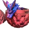 3D Printed Articulated Dragon Scale Eggs - Size: XXL Rainbow
