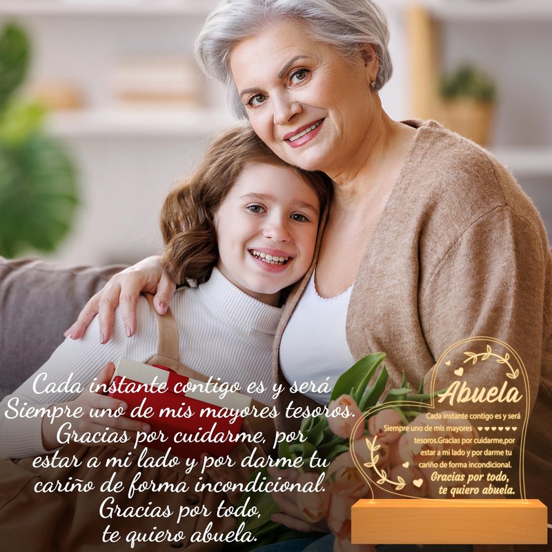 Yopyame Spanish Grandma Birthday Gift - Regalos para Abuela Engraved