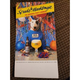 Budweiser 1987 Spuds Mackenzie the Original Party Animal Bud Light Bar Advertisement Qty 1