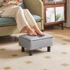 IBUYKE Storage Ottoman Footrest Stool with Linen Fabric, Rectangular, Flip
