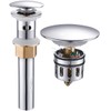 Vessel Sink Drain,Bathroom Pop-up Drain With Detachable Basket Stopper, Anti-Explosion