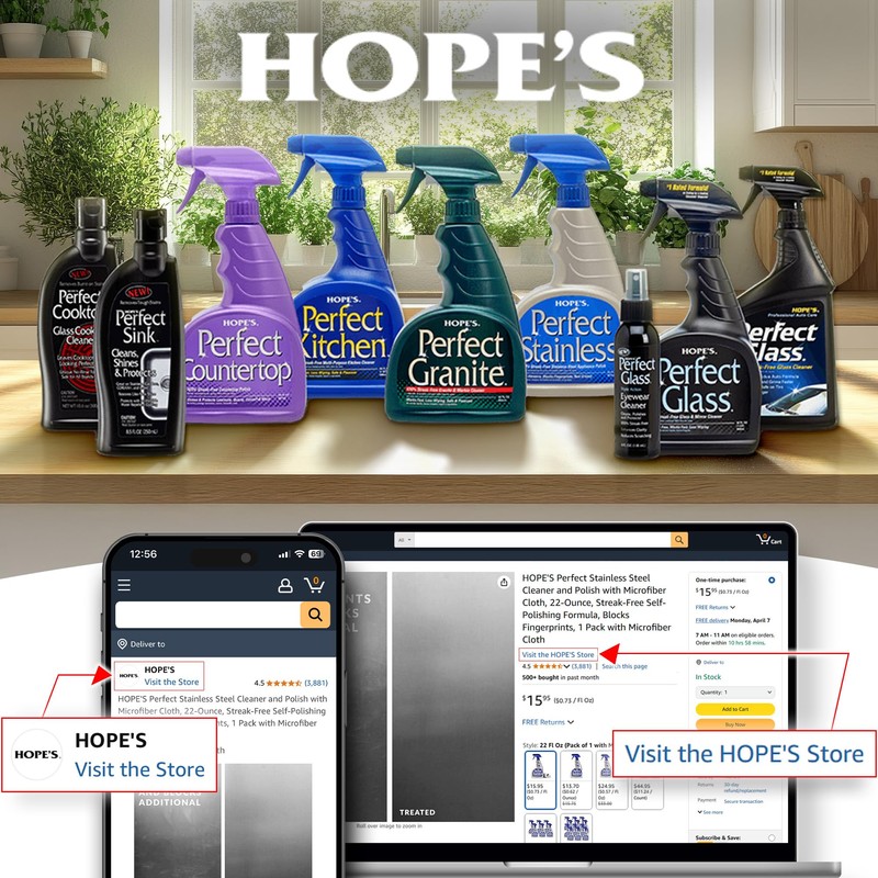 HOPE'S Perfect Glass Eyewear Cleaner - Eye Glass Cleaner for
