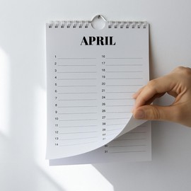 Homent Birthday Calendar A5 for Entering Birthdays & Anniversaries, Perpetual & Year-Independent Wall Calendar in Black and White Design