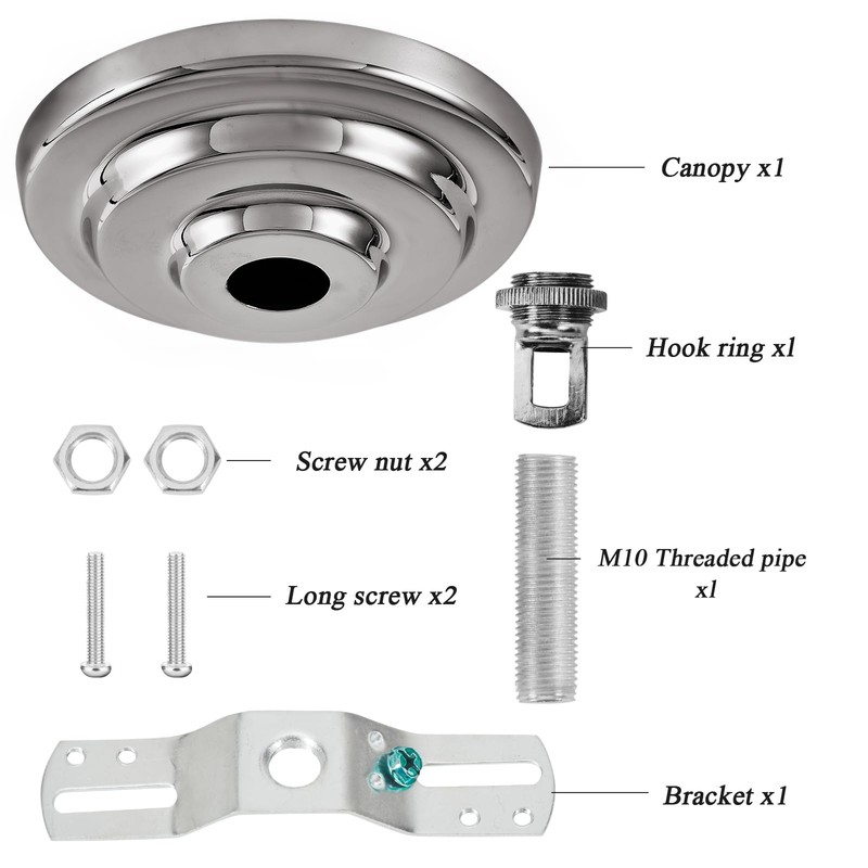 SHENGQINGTOP Heavy Duty Light Fixture Canopy Kit 5.3 Inches Diameter