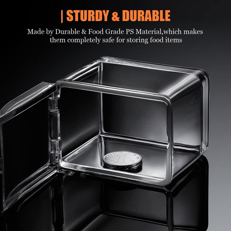 V·RESOURCING Clear Seasoning Box, 3 Pieces Seasoning Rack Spice Pots