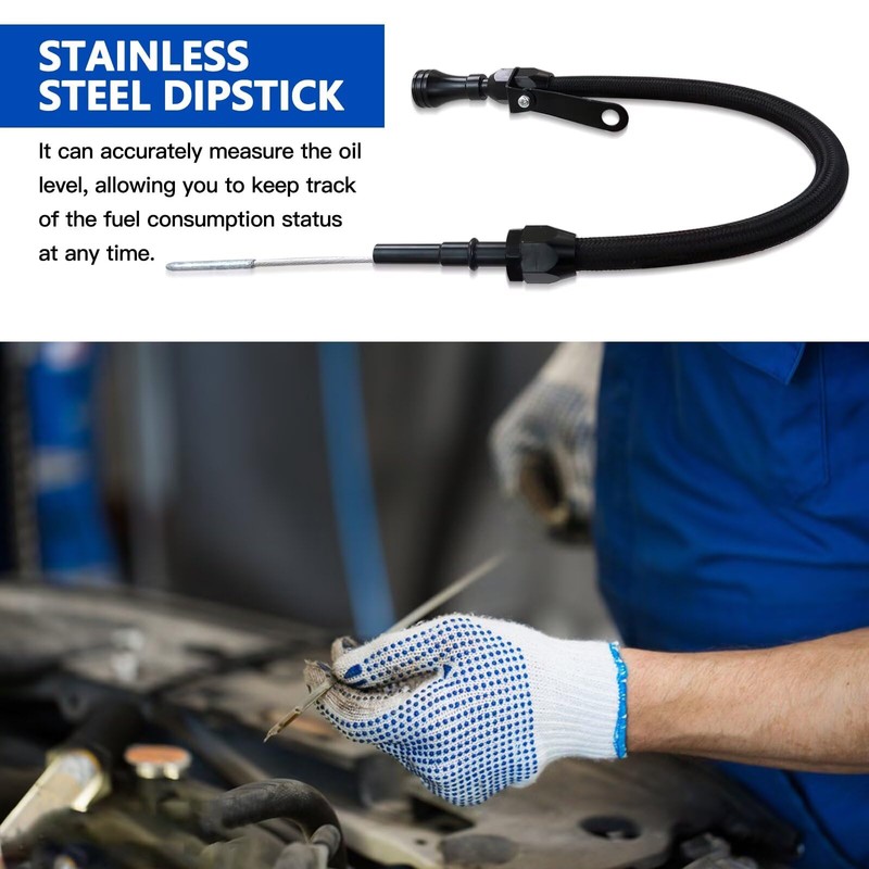 BGEHHCY Trans Flexable Dipstick for LS Car Engines LSX LS1