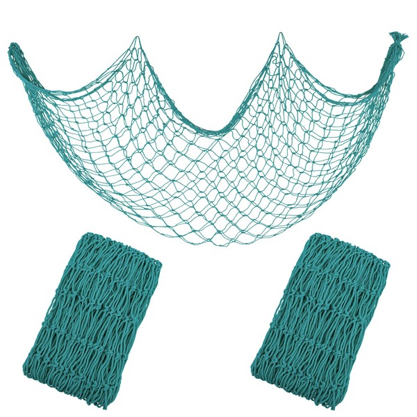 Decorative Fishing Net 5x10 ft,YuanDe 2 Pack Large Aqua Picture