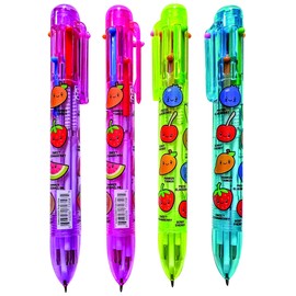 Raymond Geddes Exclusive Scent-sibles Kawaii 6-Color Pen - Pack of 12 - Fun Scented Multi-Color Pens for Kids