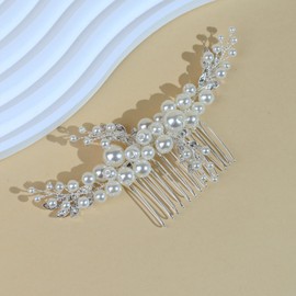Pearl Wedding Hair Comb Bridal Hair Accessories Handmade Bridal Hair Comb for Wedding Brides Women Girls