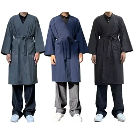 Line [라인] 마일드 와샤 가운(대) [LN 1124-1 진그레이(Dark Gray)] [Line] Mild Washa Gown (Large) [LN 1124-1 Dark Gray]