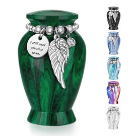 Abooxiu Small Urns for Human Ashes Keepsake 2.85 Inches Mini Urns for Ashes Memorial Small Cremation Urn Ash Keepsake Urns Mini Funeral Burial Decorative Urn for Adult Males Females Pets