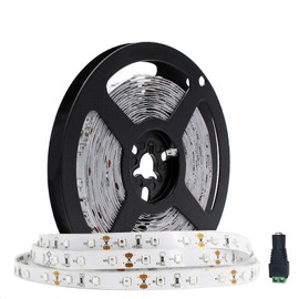 360DigitalSignage 5M/16.4ft SMD3528 300LEDs Near Infrared 850nm NIR Single Chip DC12V 24W Flexible IR LED Strips Light Non-Waterproof 8mm Wide 60LEDs/M 4.8W/M Light Strip