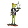 ICE ARMOR 7" H Frog Bartender Serving Wine Figurine Statue