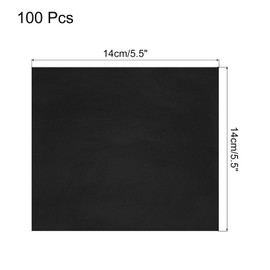 MECCANIXITY 100 Pcs Gold Leaf Sheets 5.5" x 5.5" Imitation Gold Foil Sheets for Crafts,Picture Frames,Sculpture,Nails and DIY Arts Decoration,Black