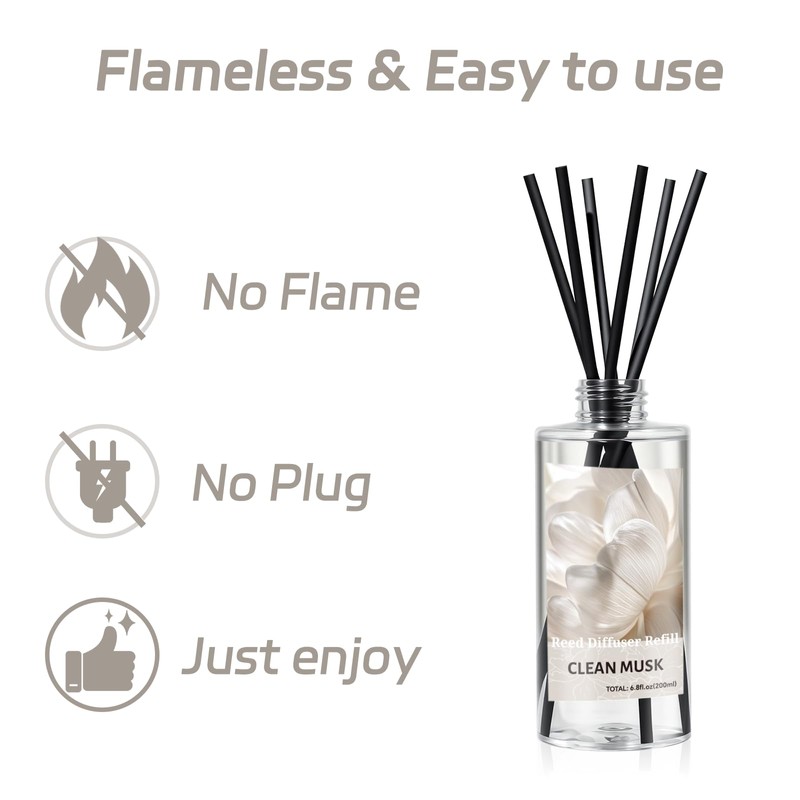 SCENTORINI Reed Diffuser Oil Refill, Clean Musk Diffuser Oil 6.76