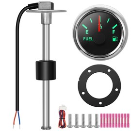 RUPSE Fuel Sender Unit Boat Fuel Tank Sending Unit Fuel Water Level Sensor Stainless Steel Fuel Sender and Fuel Gauge for Boat Car Truck RV (10"(250mm))