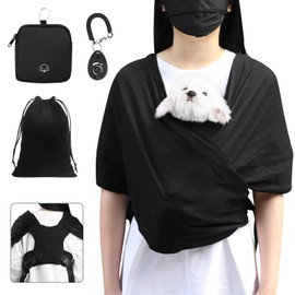 Adjustable Size Dog Carrier Bag, Hands-Free Dog Bag, Front Dog Bag for Small Dogs, Cat Bag, Double Shoulder Strap Design, Free Hands, with Dog Training Bag, Training Clicker